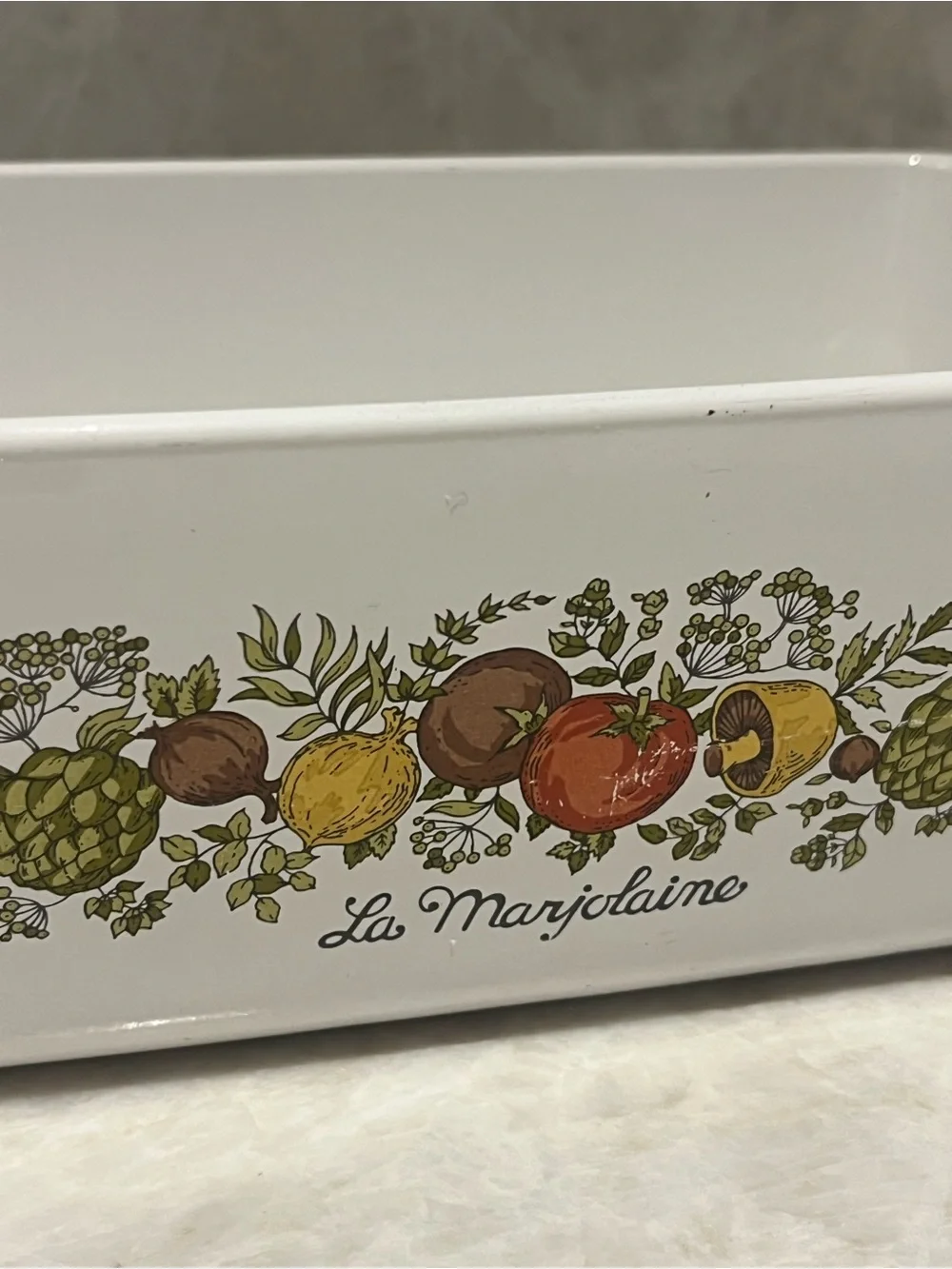 Corning Ware loaf pan - spice of life, La Marjolaine
